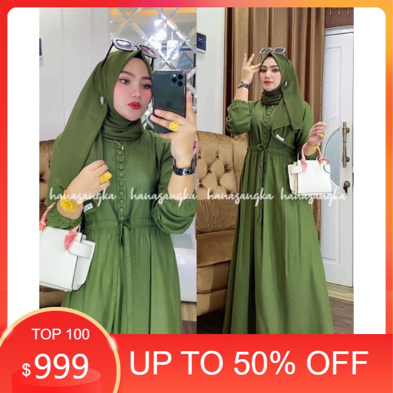 Lila Maxy/gamis Ori/gamis polos/gamis katun Madina