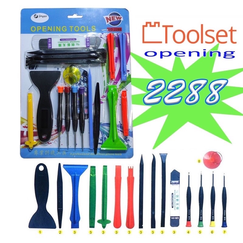 OBENG TOOL SET 2288 OPENING TOOLS FULLSET KOMPLIT OBENG SERVICE HP FULLSET