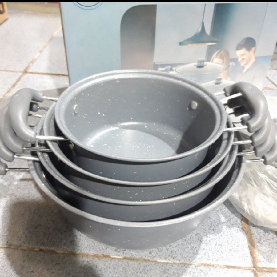 PANCI SET IRON NON STICK 18 / 20 / 22 / 24CM 7 in 1 TERMURAH