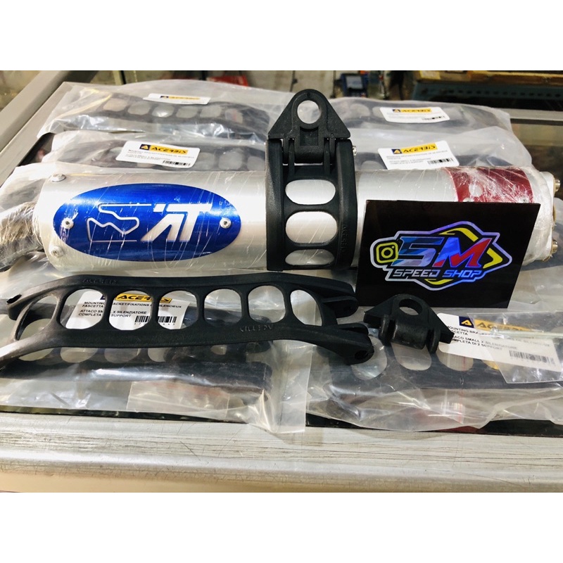 klem knalpot Ninja 150 R-RR-SS RXK F1ZR Clem kenalpot Acerbis bahan plastik diameter 5,5 cm bisa unt