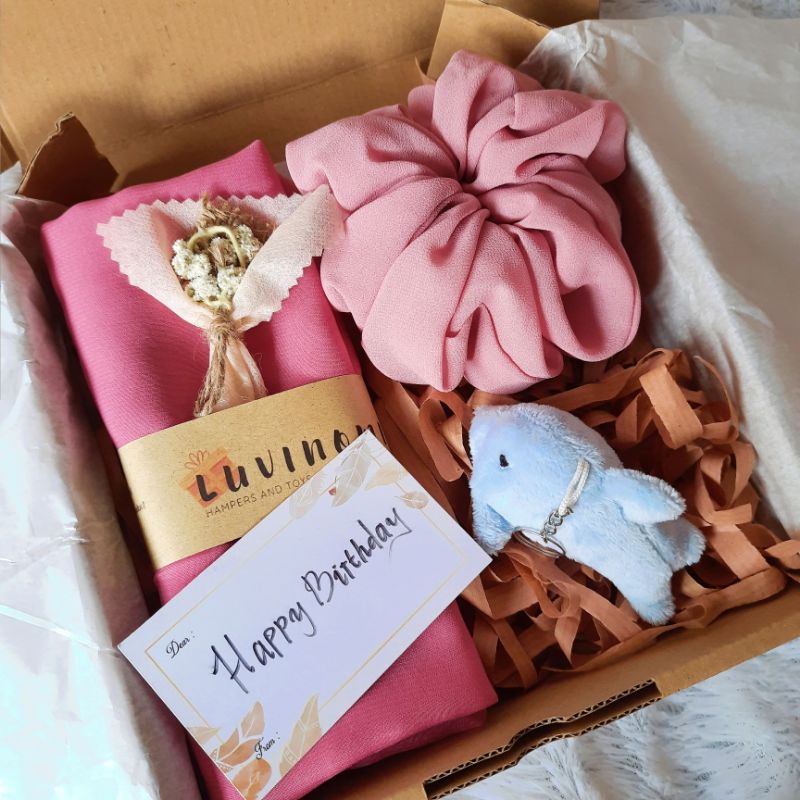 hampers hijab hadiah ultah anniversary,dll