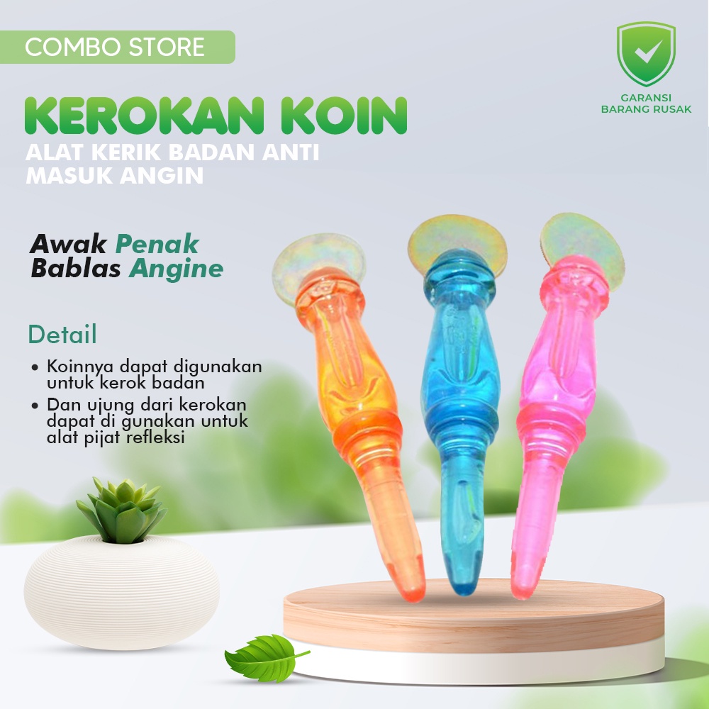 [DEASHOP] ALAT KERIK - ALAT KEROKAN KOIN - ALAT KERIKAN BADAN - ALAT TOTOK DAN KEROK 2 IN 1 - ALAT KERIK KOIN GAGANG