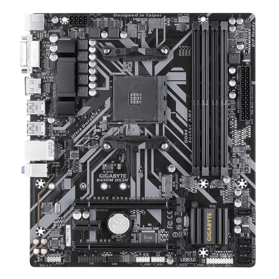 MOTHERBOARD AMD GIGABYTE B450M DS3H MICRO ATX AM4 DDR4