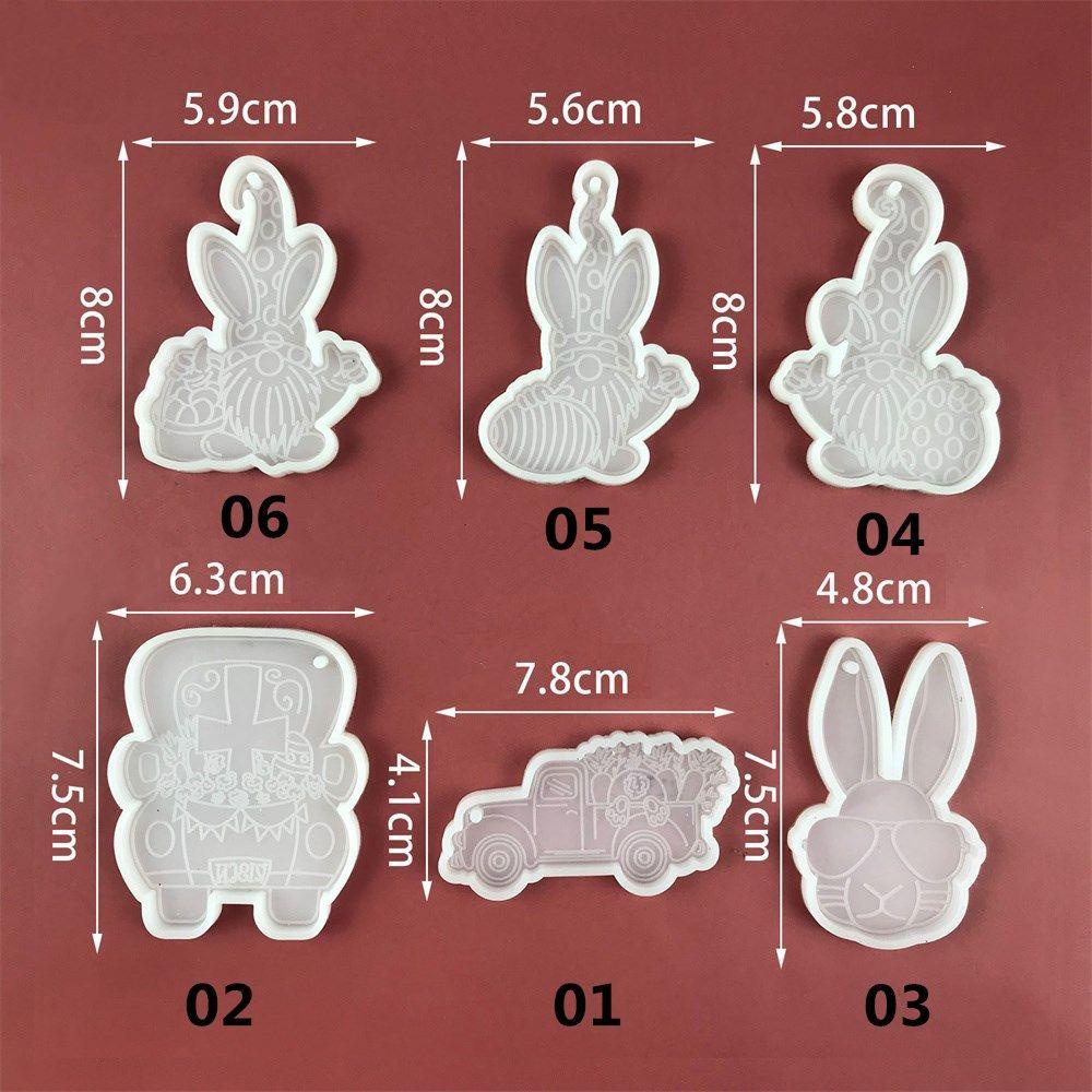 R-flower Easter Mold Candy Cetakan Silikon Coklat Clay Mold Telur Kelinci Paskah