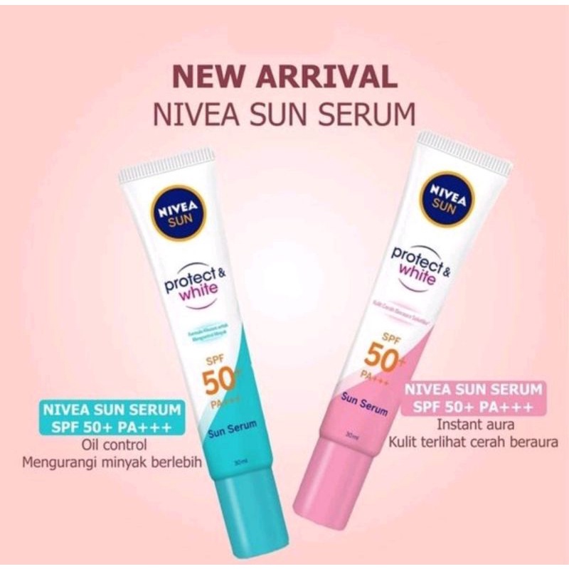 Nivea Sun Face Serum Triple Protect Oil Control dan Instan Aura Spf 50 Pa+++ C&amp;E