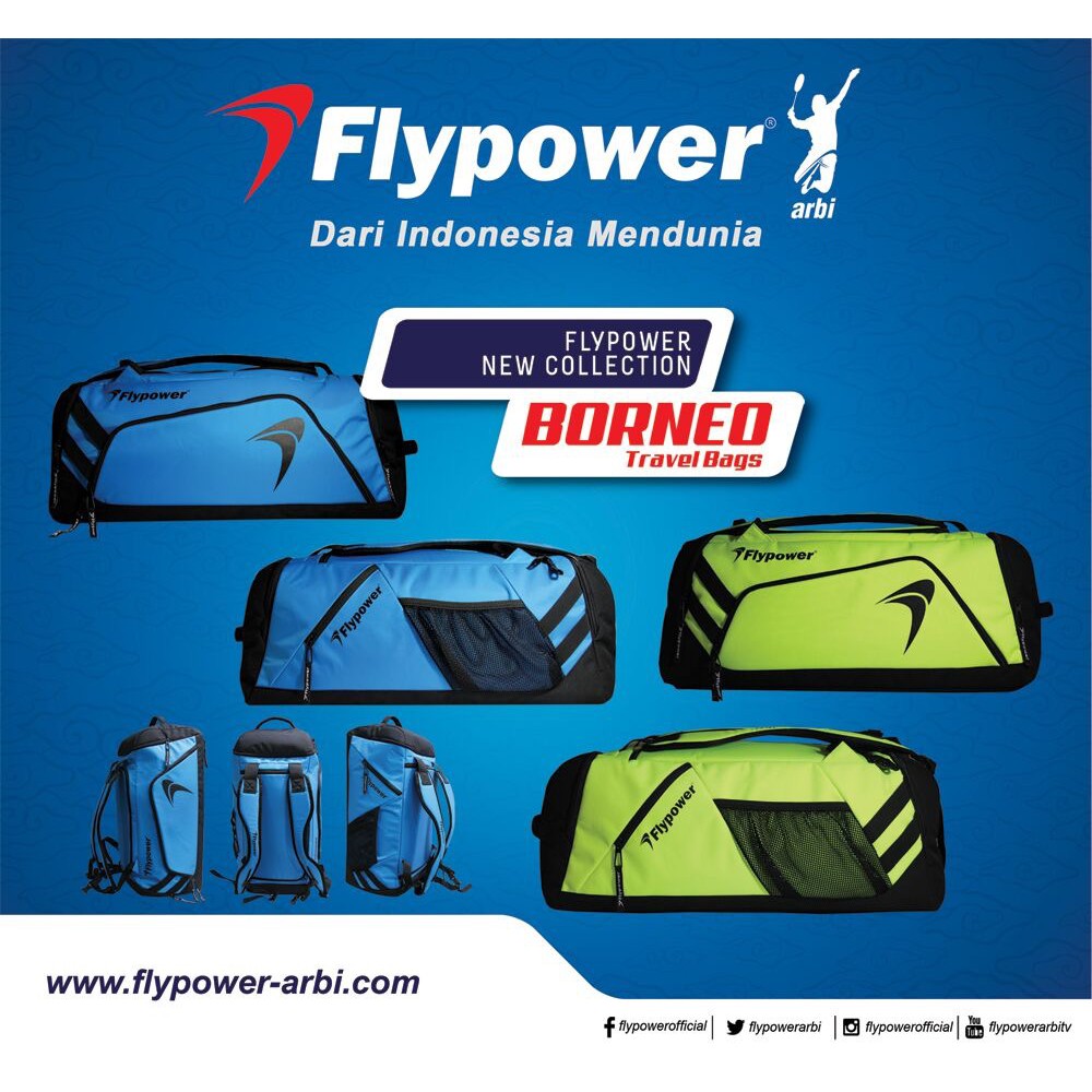 ORIGINAL Flypower Borneo Tas Badminton / Bulutangkis