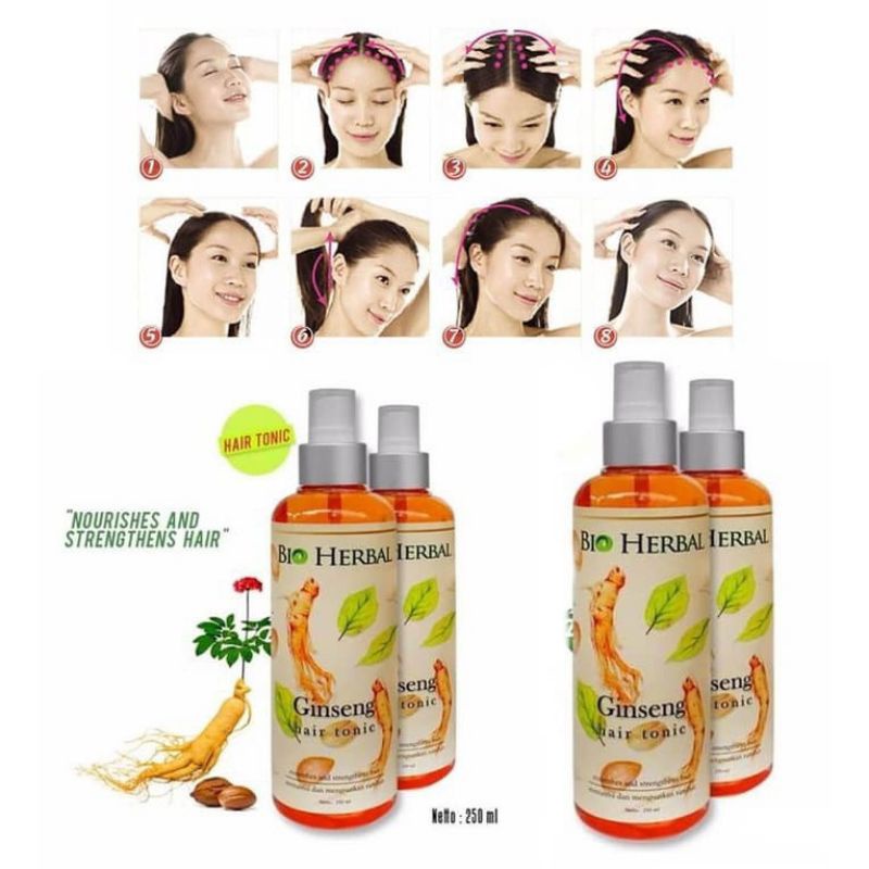 PAKET PENUMBUH RAMBUT BIO HERBAL GINSENG ORIGINAL , HARGA SEPAKET DAPAT SHAMPOO &amp; HAIR TONIC Rambut Merangsang Pertumbuhan Rambut Ampuh