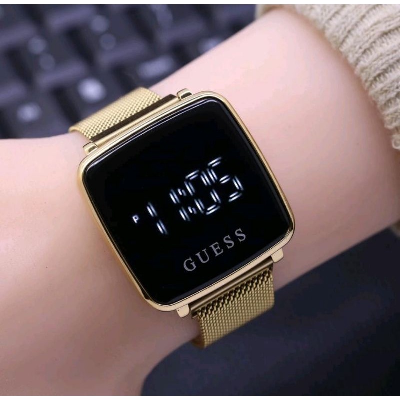 Jam Tangan Guess Rantai Pasir Jam Tangan Led Digital Rantai Wanita Jam Terlaris