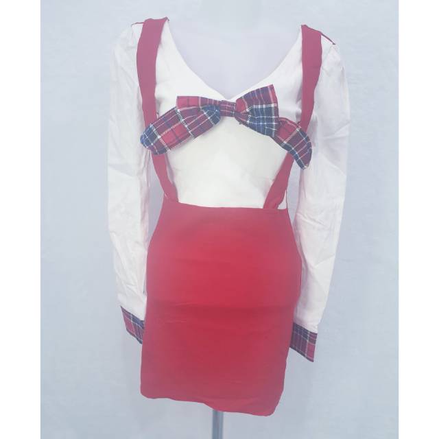 Sexy Dress / Kostum School Girl Lengan Panjang