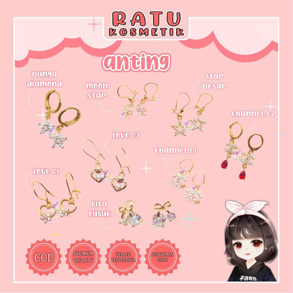 ❤ RATU ❤ Anting Xuping Fashion Korea Wanita Dewasa