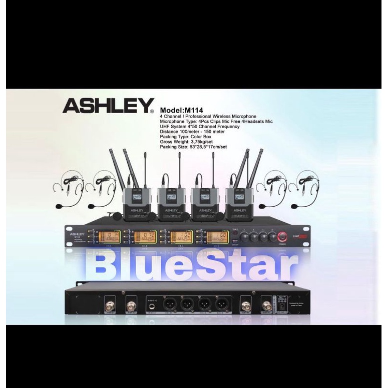 Mic Wireless ASHLEY M114 Clip On - Headset