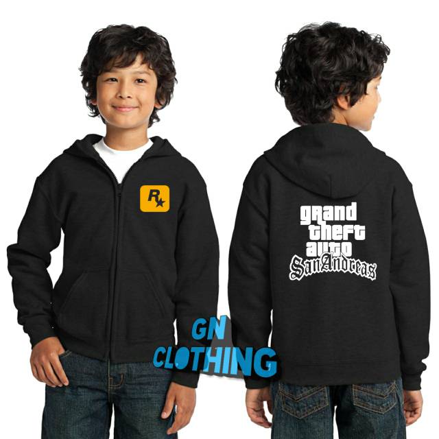 Jaket hoodie anak GTA san andreas logo