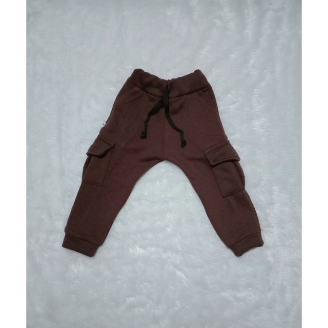 Celana Cargo Anak Usia 0-5 Tahun Size S M L Celana Jogger Anak Bahan Plecce Masa kini