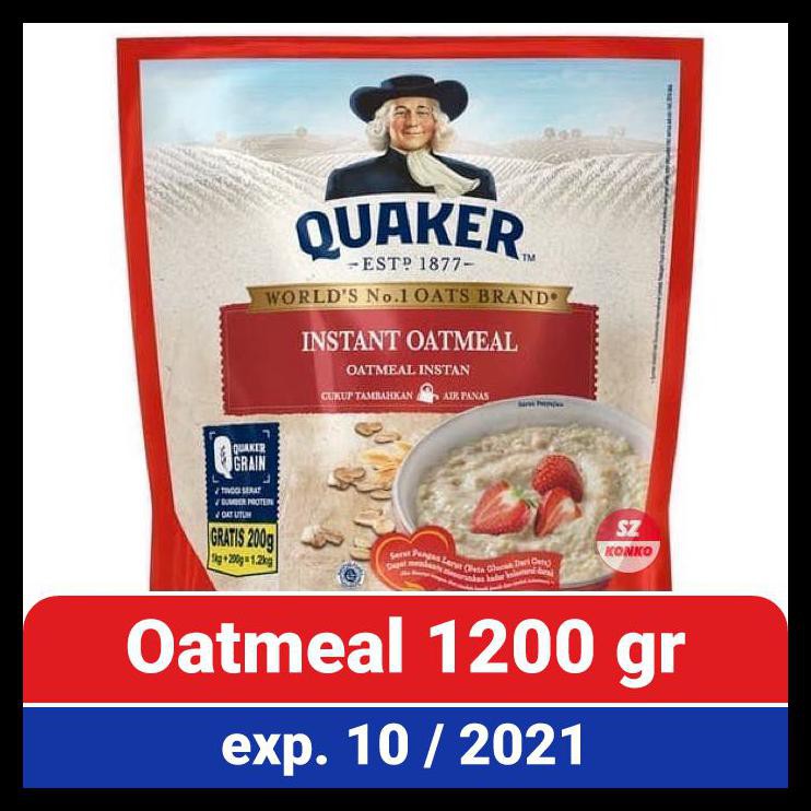 

Hot Sale Quaker Instant Oatmeal 1.2 Kg - Oat Instan Quaker