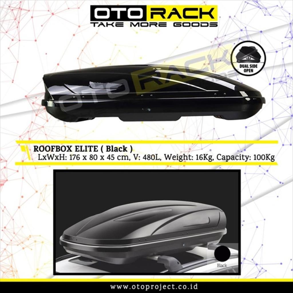 Roof Box Otorack Elite Series 480L RoofBox Original Otoproject Rack Bagasi Atas Mobil
