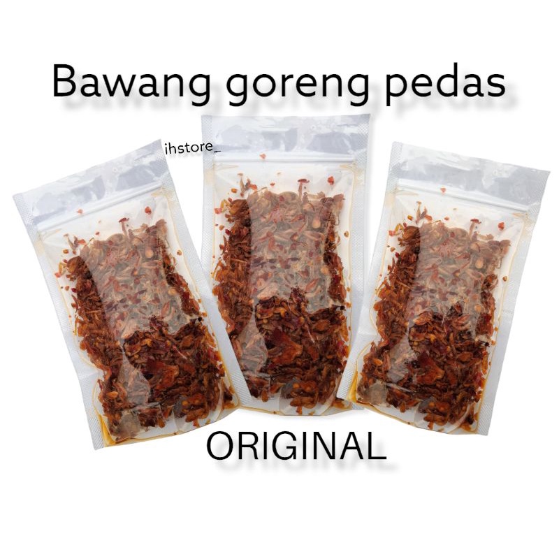 

Bawang goreng pedas asli tanpa tepung / bawang goreng / BAWANG GORENG PEDAS / 100gr