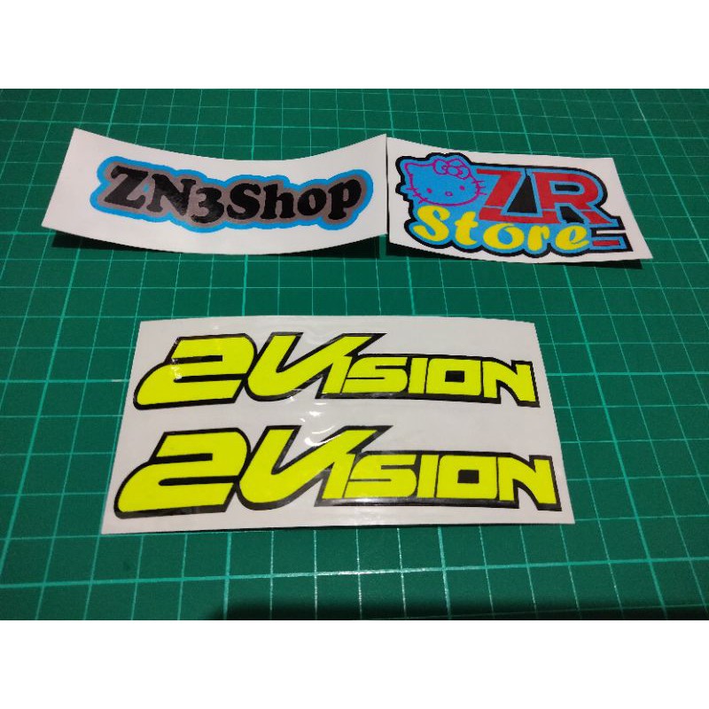 

cutting stiker 2vision hijau stabilo