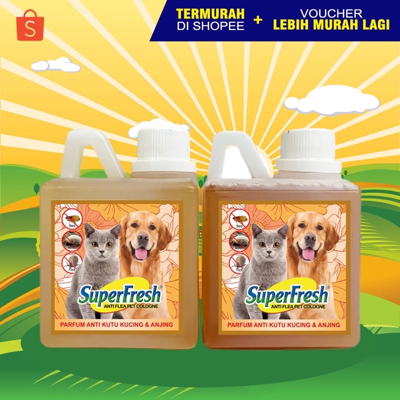 PARFUM ANTI KUTU 500 ml - Parfum Anti Kutu Kucing Anjing Kelinci Parfum Hewan Literan