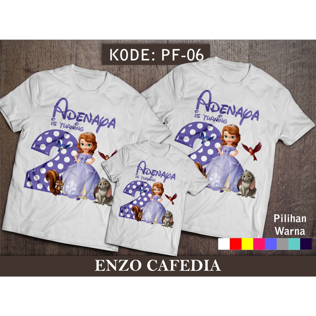 Harga Paket Lebih Hemat | Baju Kaos Couple Keluarga | Kaos Family Ulang Tahun | Desain Kaos Princess