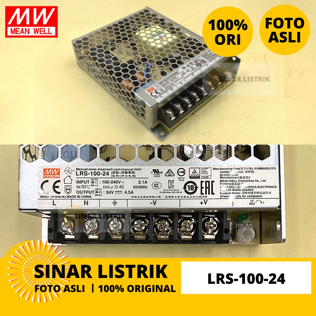 MEANWELL Power Supply LRS-100-24 LRS 100 24