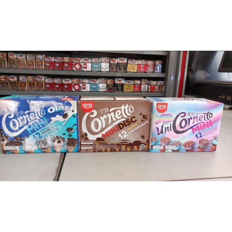 

ES KRIM WALLS CORNETTO MINI VANILLA, DARK CHOCOLATE