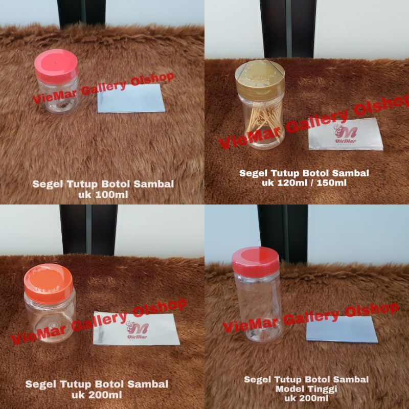Eceran Plastik Shrink Film Wrap Segel Bening Botol Sambal Bumbu uk 100ml 120ml 150ml 200ml 250ml 300