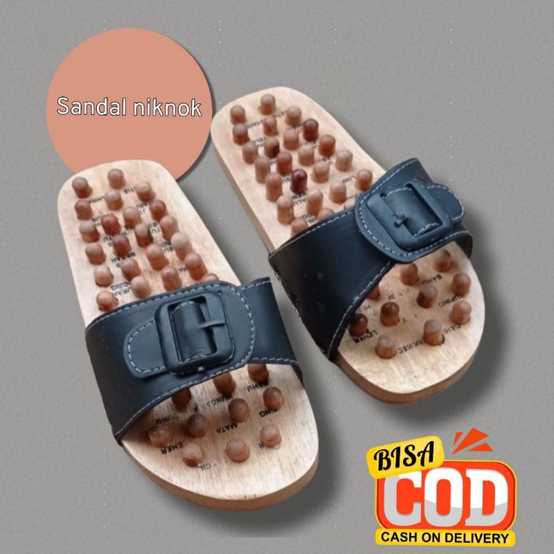 Sandal Rematik Kesehatan Refleksi Kayu