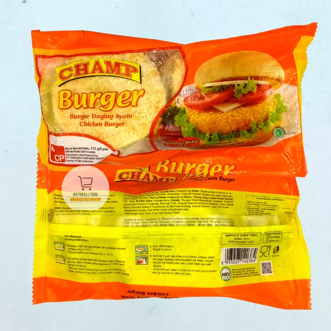 

Champ Daging Burger Ayam isi 6pcs