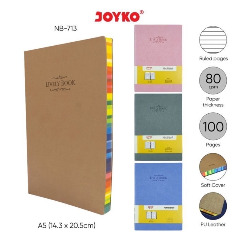 

Buku Tulis Catatan Bergaris Ruled Notebook Joyko NB- 713