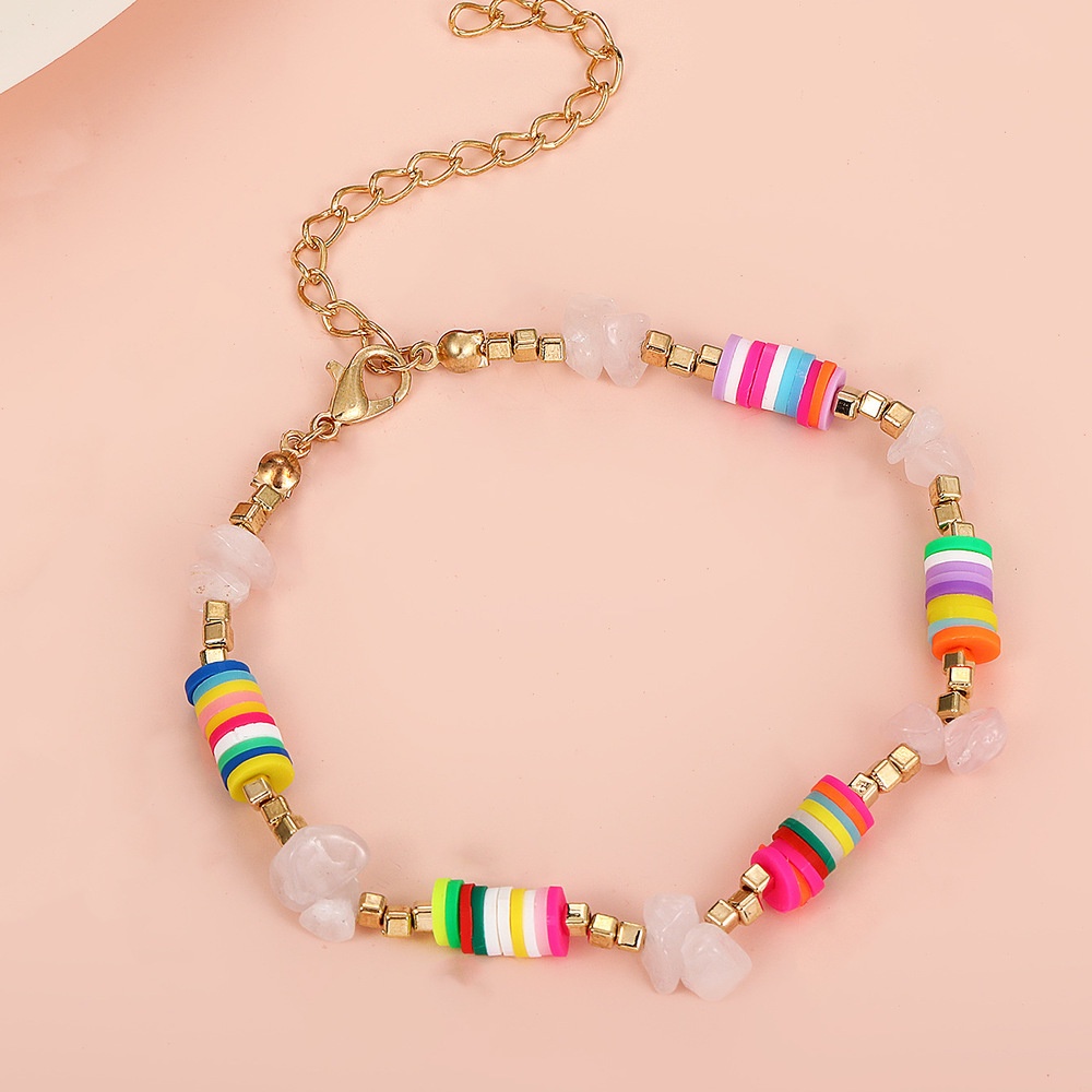 Bohemian Clay Necklaces Creative Personality Gravel Stitching Necklace Female Fashion All-match Bracelet