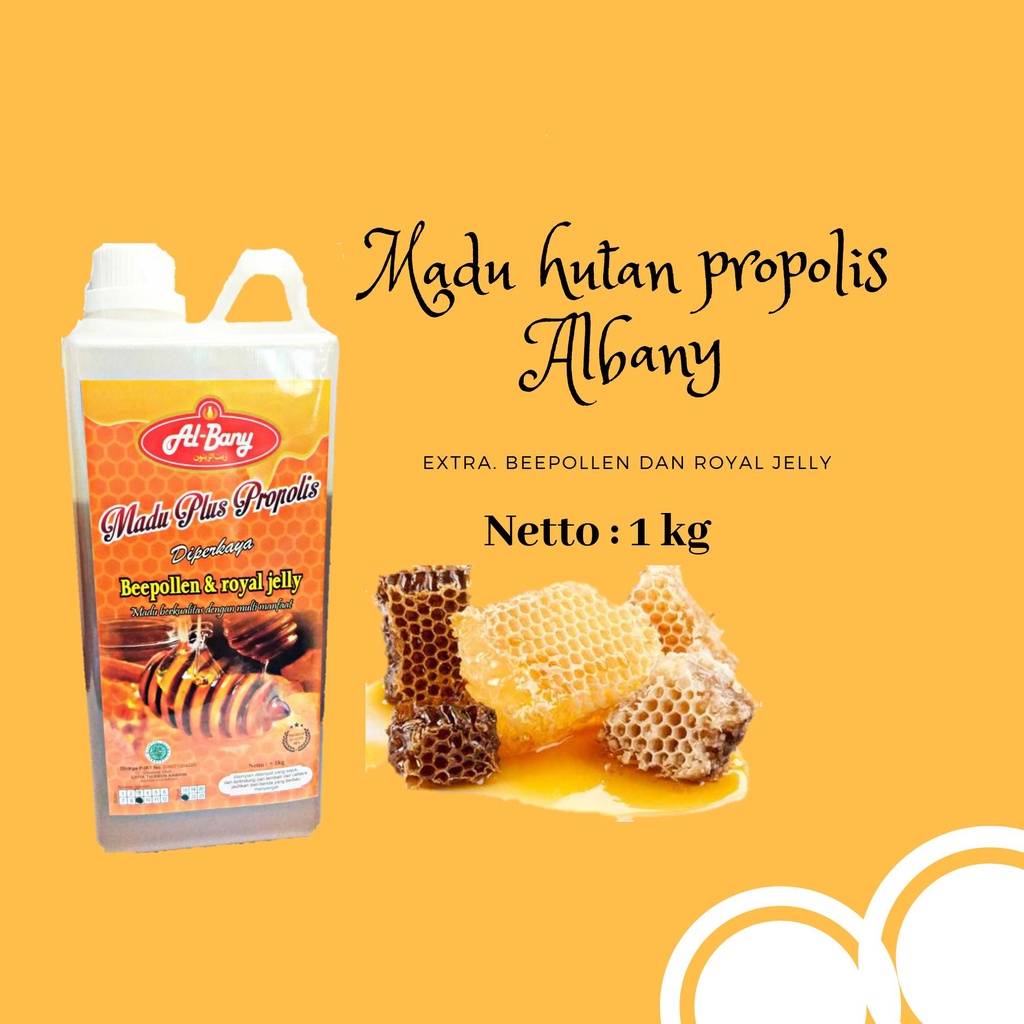 

Madu murni asli hutan plus propolis Al bany 1kg (1000 gram)