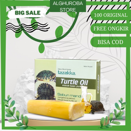 Sabun Mandi Batang Turtle Oil Minyak Bulus Herbal Tazakka Official Store Mengencangkan Kulit Alami.