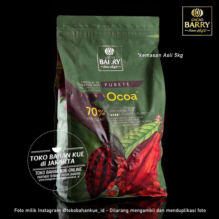 

Fchgtyani Cacao Barry Callebaut Ocoa 5Kg 70% Dark Chocolate Couverture Cokelat