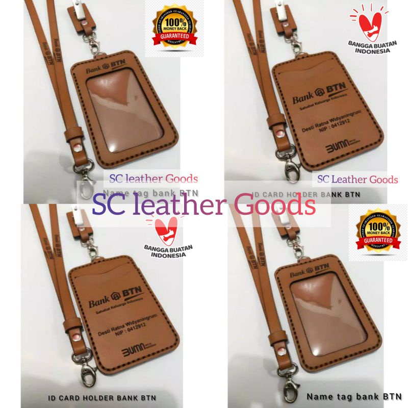 

ID Card Kulit Custom Bank BTN || Gantungan ID Card Kulit Asli