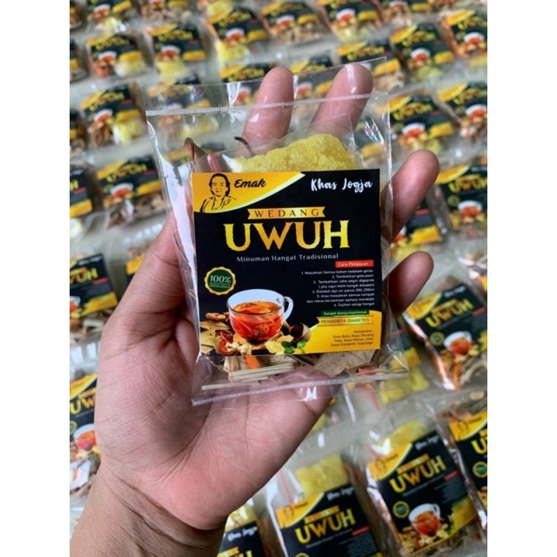 Wedang uwuh emak Lengkap jahe+gula batu / wedang uwuh isi 10