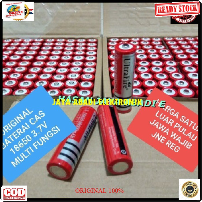 G281 ULTRAFIRE BATERAI 3.7 VOLT 18650 BATERAI CAS CASAN CHARGER RECHARGEABLE LITHIUM BATU BATERAI UNIVERSAL MULTI ELEKTRONIK BATERAY HARGA SATUAN BISA JUGA DIGUNAKAN UNTUK SENTER LASER POINTER ATAUPUN ALAT ELEKTRONIK LAINNYA