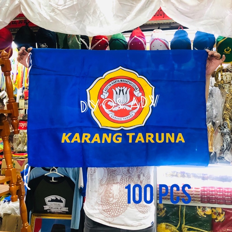 Bendera Karang Taruna sablon 60x90 cm (100pcs)