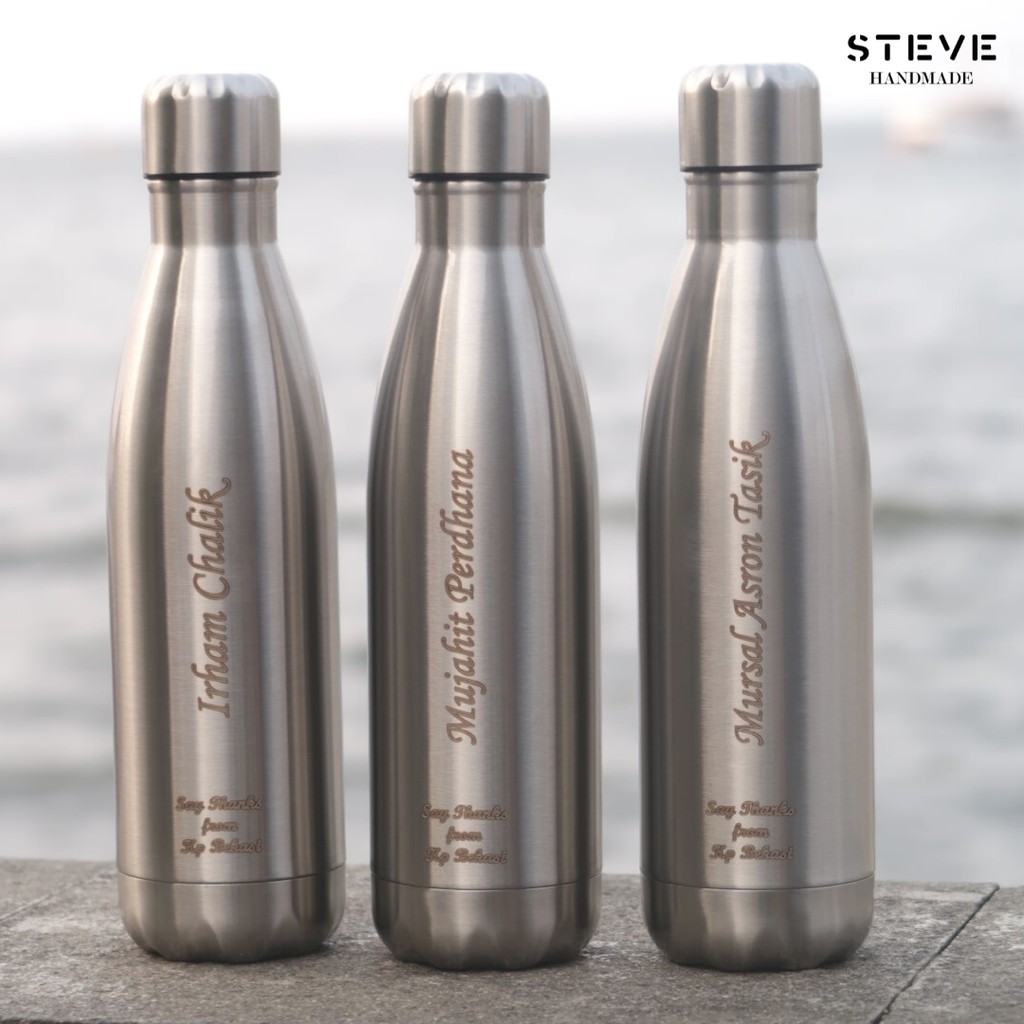 Botol minum stainless termos vacuum tumbler travel mug TM0317 Silver