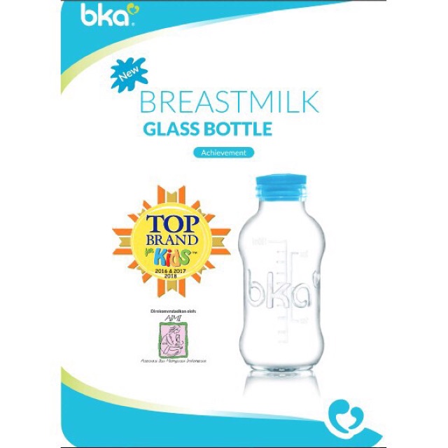 BKA BOTOL KACA ASI 8 botol - BARU (TUTUP BIRU) + FREE BUBBLE WRAP - ASLI 1000% ORI