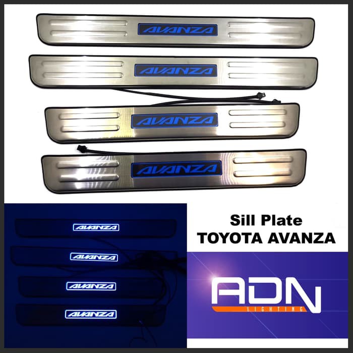 Sill Plate Stainless LED Toyota Avanza LAMPU Door Pintu set isi 4