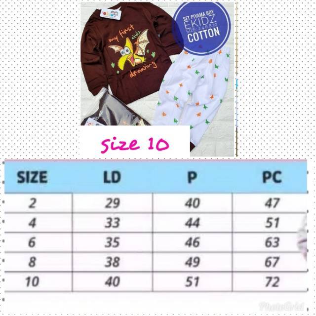 Piyama ekidz // piyama anak perempuan // piyama anak laki-lak