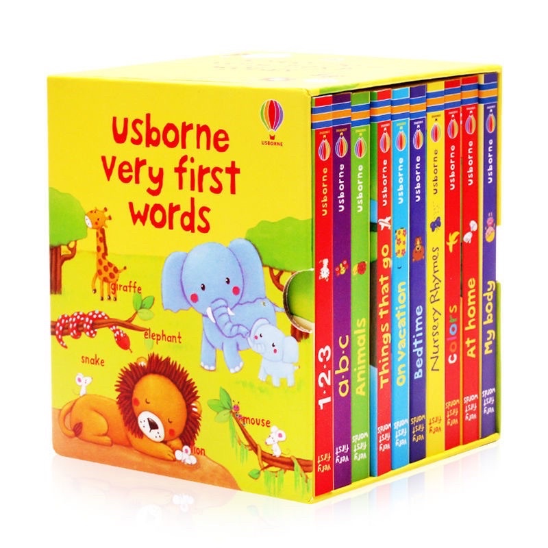 Usborne Very First Words Book Set Isi 10 Buku Impor Anak Boardbook