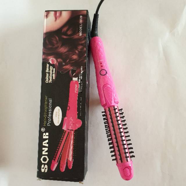 Catok Rambut  Sonar Catokan Lipat 3IN1 Curly Keriting Lurus Rebonding DAN ZIGZAG Genting SN 3820