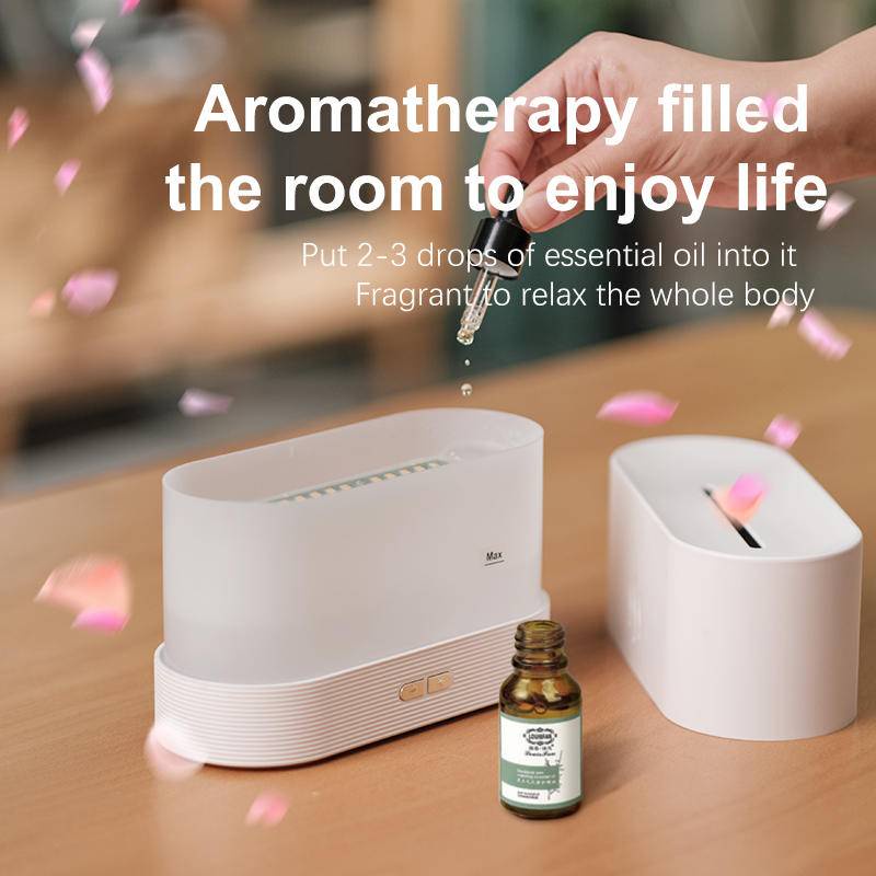 Humidifier Diffuser USB Mini Simulasi Api Ultrasonic Air Purifier Sleep Atomizer Alat Aroma Diffuser Aromaterapi Essential Oil Difuser