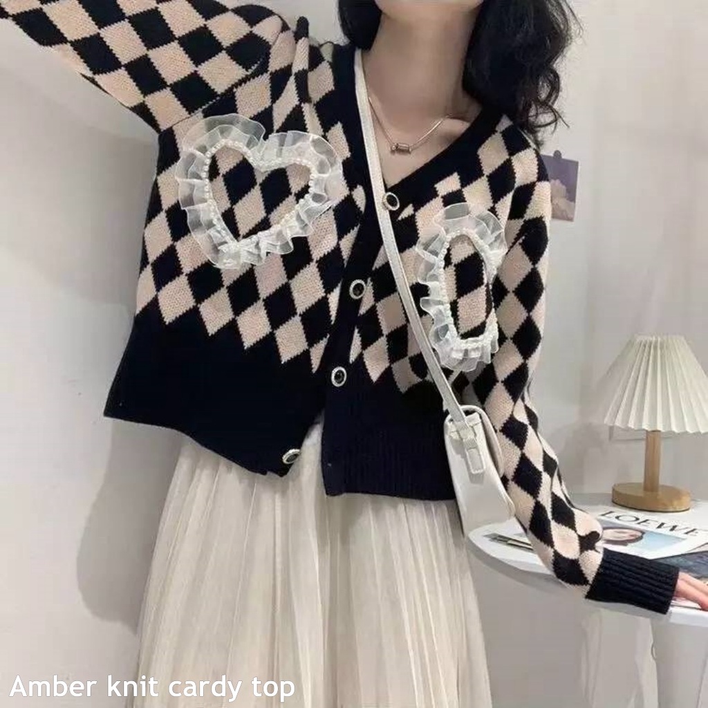 Amber knit cardy top - Thejanclothes