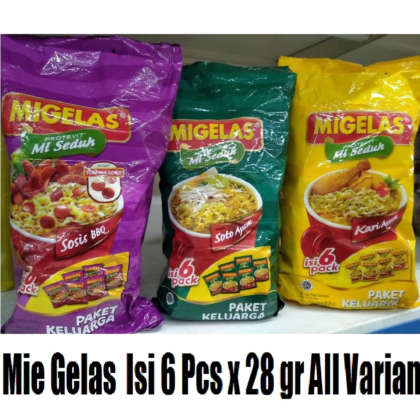 Jual Mie Gelas Isi 6 Pcs X 28 Gr Paket Keluarga All Varian - Migelas ...