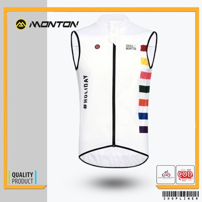 Vest Sepeda MONTON Holiday White New Series 2022 Cycling Vest gillet Sepeda Roadbike Gowes