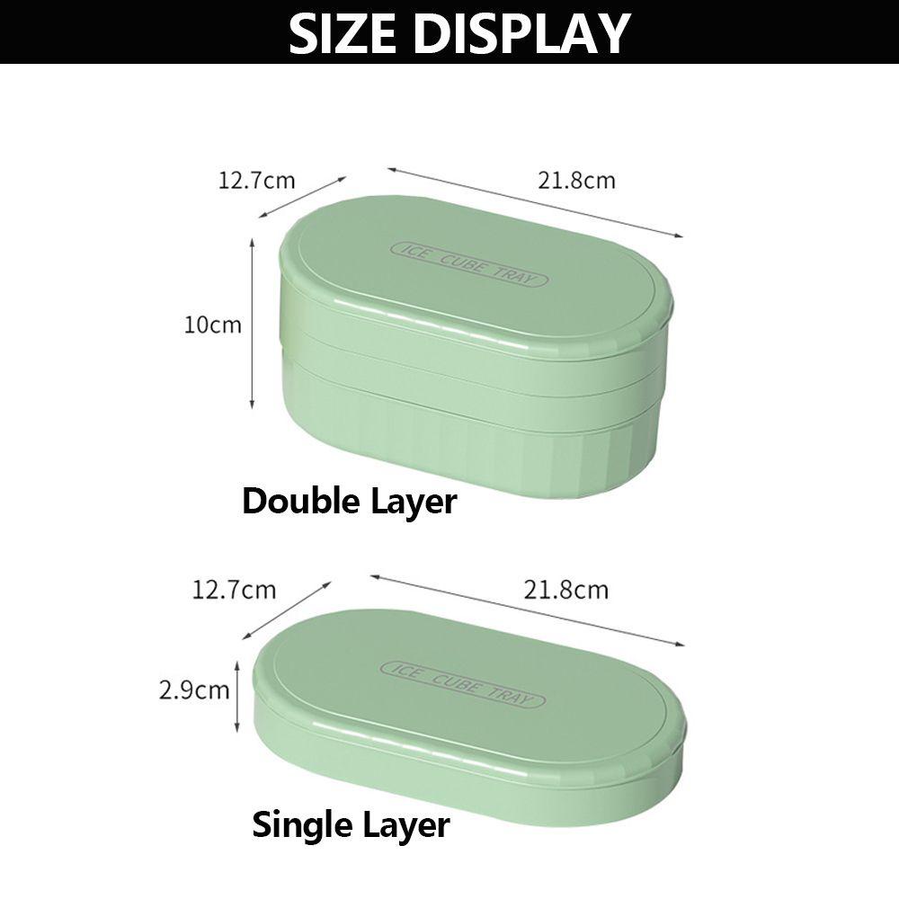 Solighter Cetakan Es Aksesoris Dapur Single/Double Layer Kapasitas Tinggi Penyimpanan Es Ice Lattice