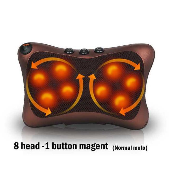 RUOKEY Bantal Pijat Shiatsu Heat Neck Massage 1 Tombol 3 Magnet 8028