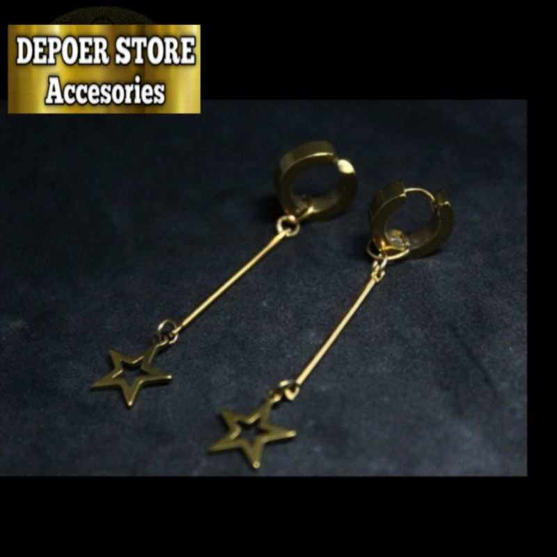 ANTING GANTUG GOLD KOREA TERBARU (BINTANG)